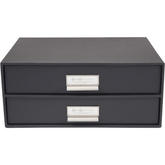 Bigso Birger 2-Drawer Fiberboard Label Frame Document Box