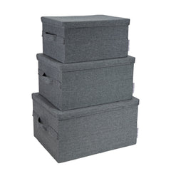 Bigso Soft Foldable Polyester Storage Box with Lid
