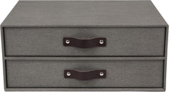 Bigso Oskar Doc Letter Box - 3.3x10x13.8" Gray