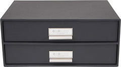 Bigso Birger 2-Drawer Fiberboard Label Frame Document Box