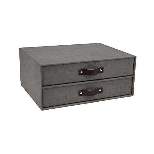 Bigso Oskar Doc Letter Box - 3.3x10x13.8" Gray