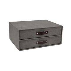 Bigso Oskar Doc Letter Box - 3.3x10x13.8" Gray