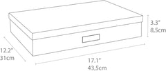 Bigso Sverker Legal/Art Storage - 3.3x17.1x12.2in White