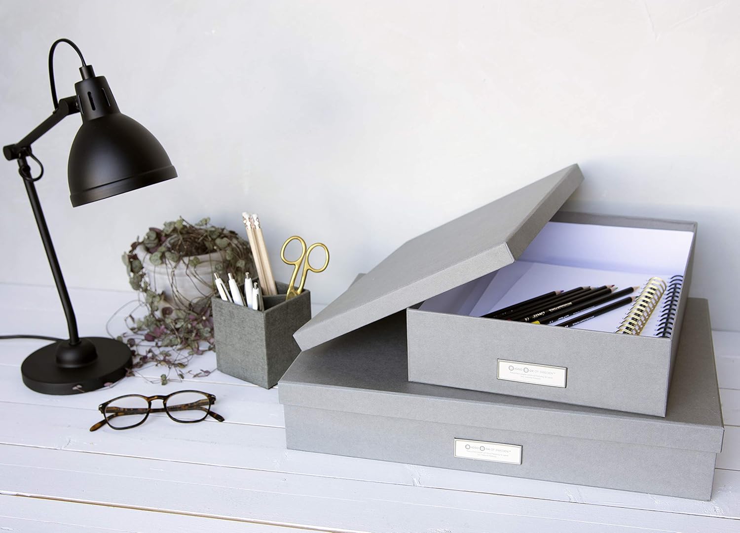 Bigso Sverker Legal/Art Storage - 3.3x17.1x12.2in Gray
