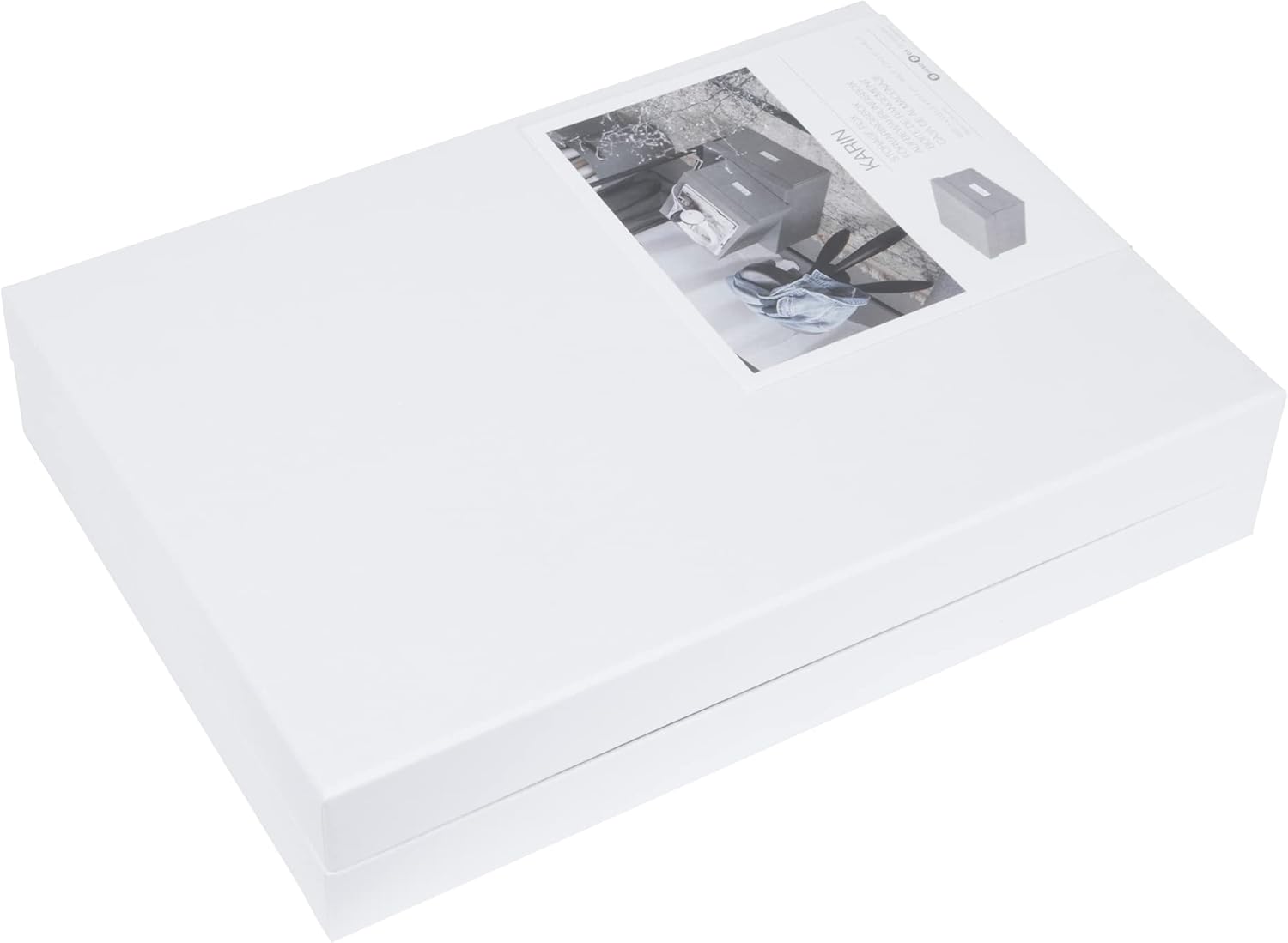 Bigso Karin Collapsible Storage Box - Photo Storage Box - 2 Pack - White