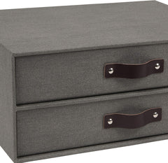 Bigso Oskar Doc Letter Box - 3.3x10x13.8" Gray