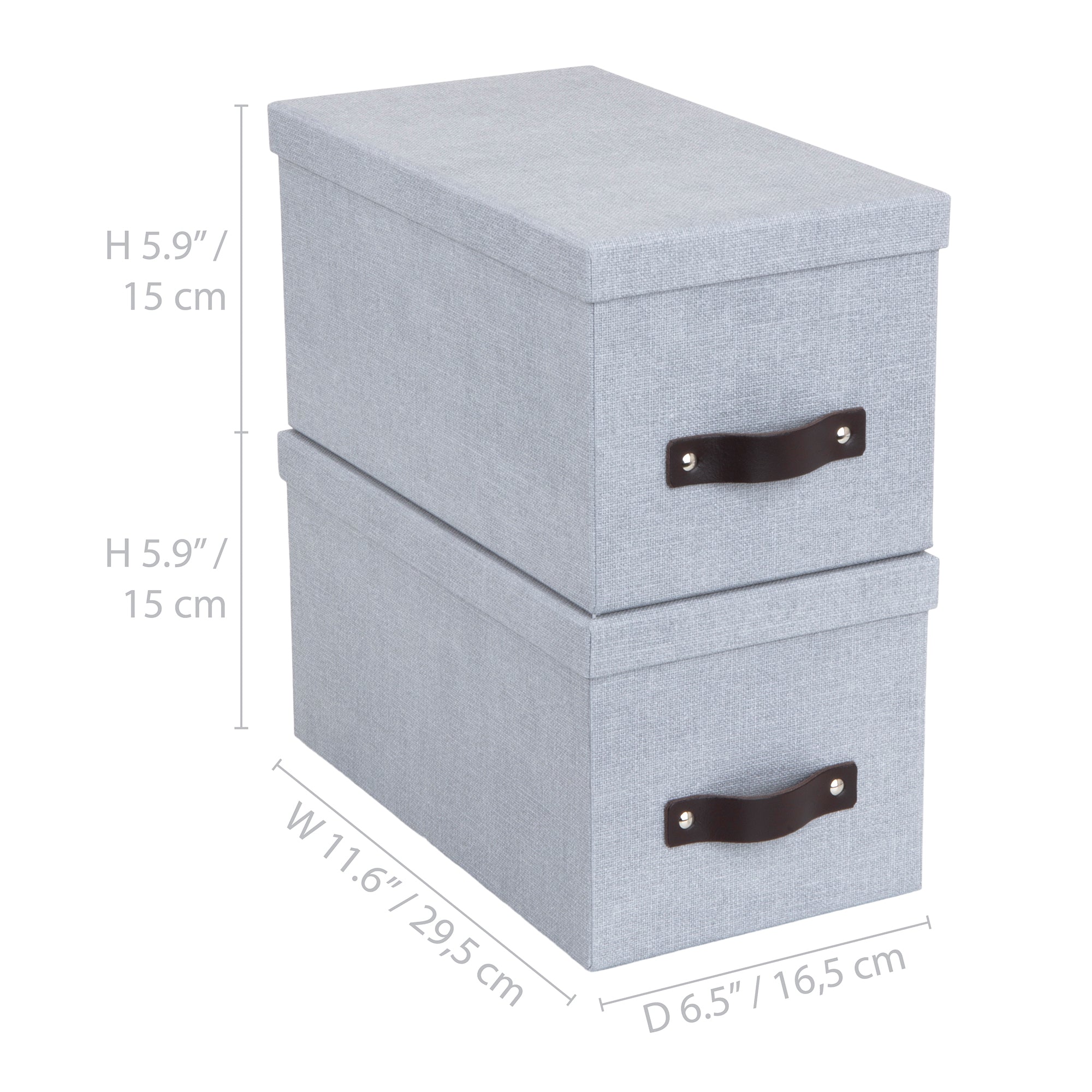 Bigso Silvia Organizational Storage Box | Photo Storage Box | 2 Pack |