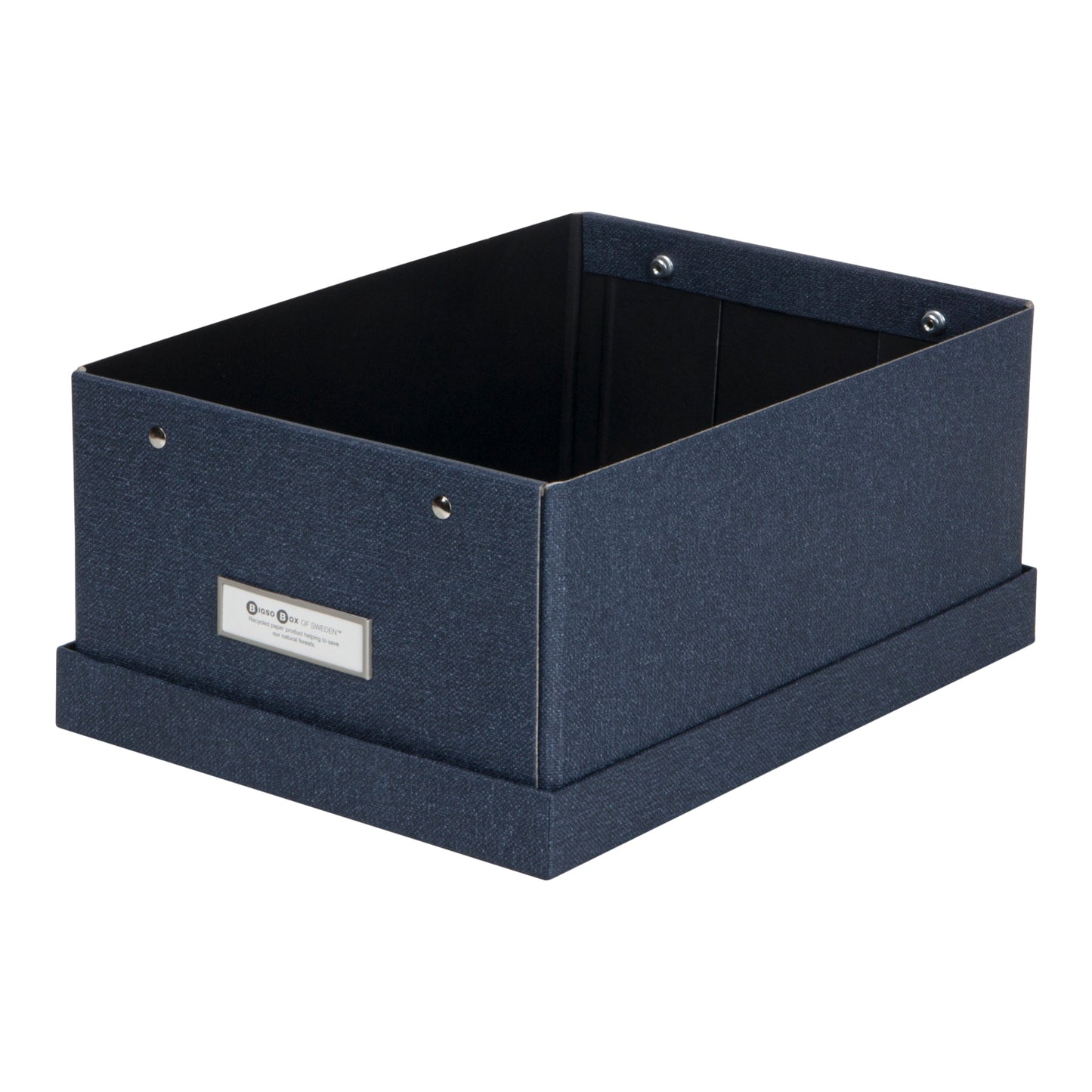 Bigso Katrin KD Blue Collapsible Storage Box | Photo Storage Box | 13.5" x 17.6" x 7.2"