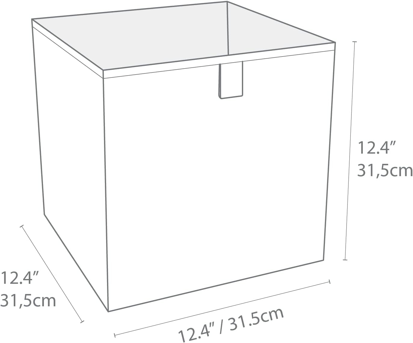 Bigso Soft Multi Purpose Foldable Cube Storage Box | 12.4"L x 12.4"W x 12.4"H