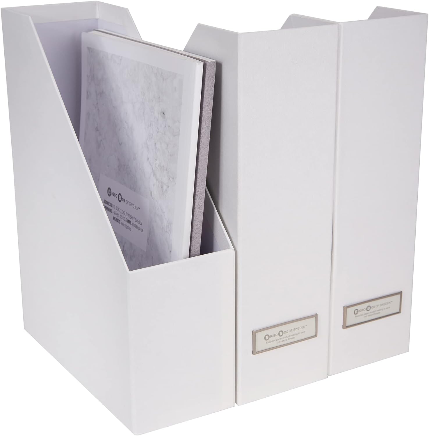 Bigso Viktoria Magazine Organizer | Magazine File Holder 3 Pack