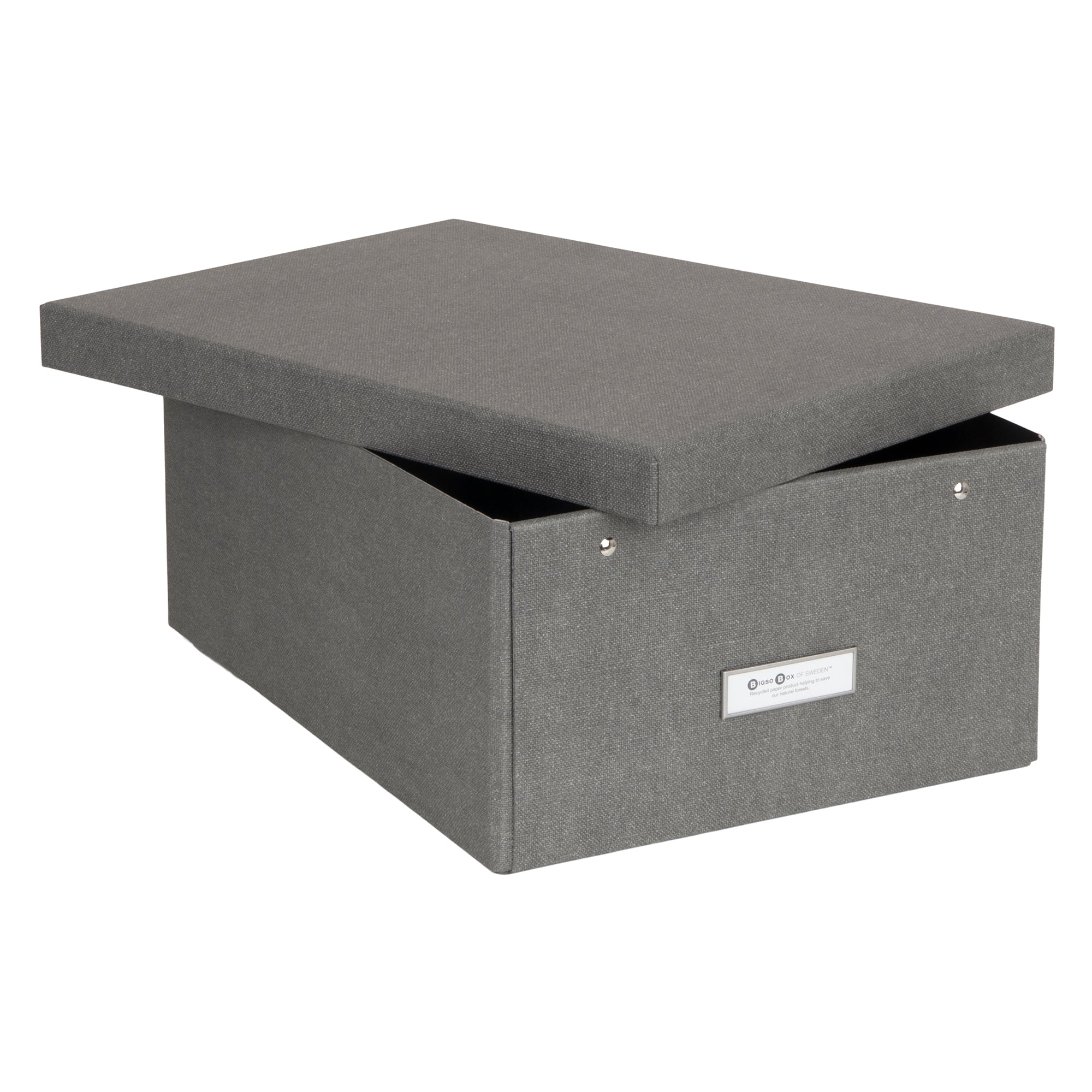 Bigso Katia KD Grey Collapsible Photo Storage Box 11.3"x15.4"x6.4"