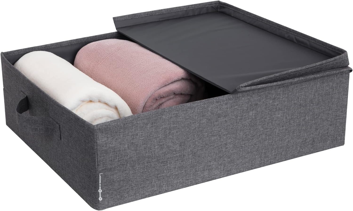 Bigso Soft Underbed Storage Box | Under Bed Storage Containers | 18.1” x 21.7” x 6.3”