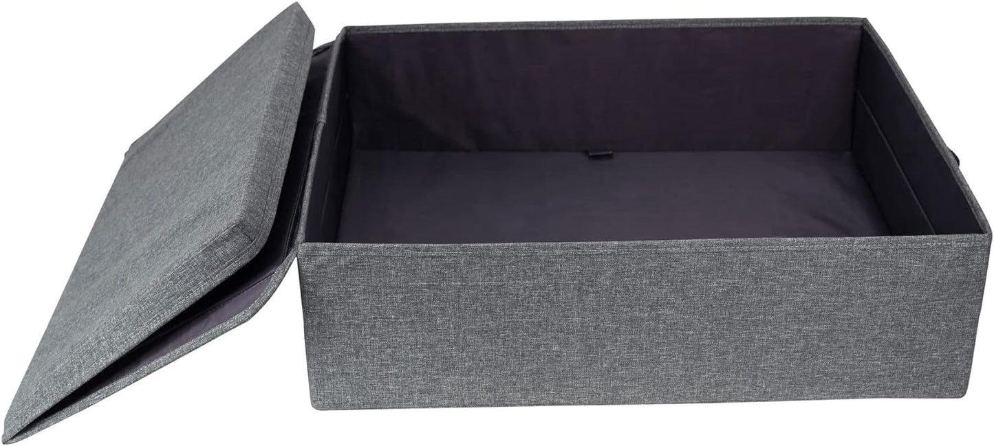 Bigso Soft Underbed Storage Box | Under Bed Storage Containers | 18.1” x 21.7” x 6.3”