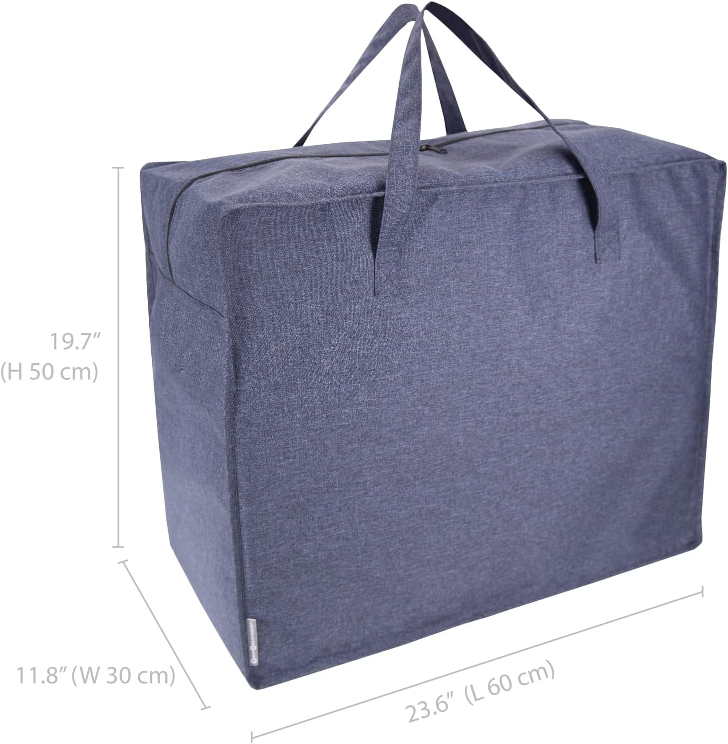 Bigso Soft Storage Bag XL | Blanket Storage Bags with Zipper | 23.6” x 11.8” x 19.7”