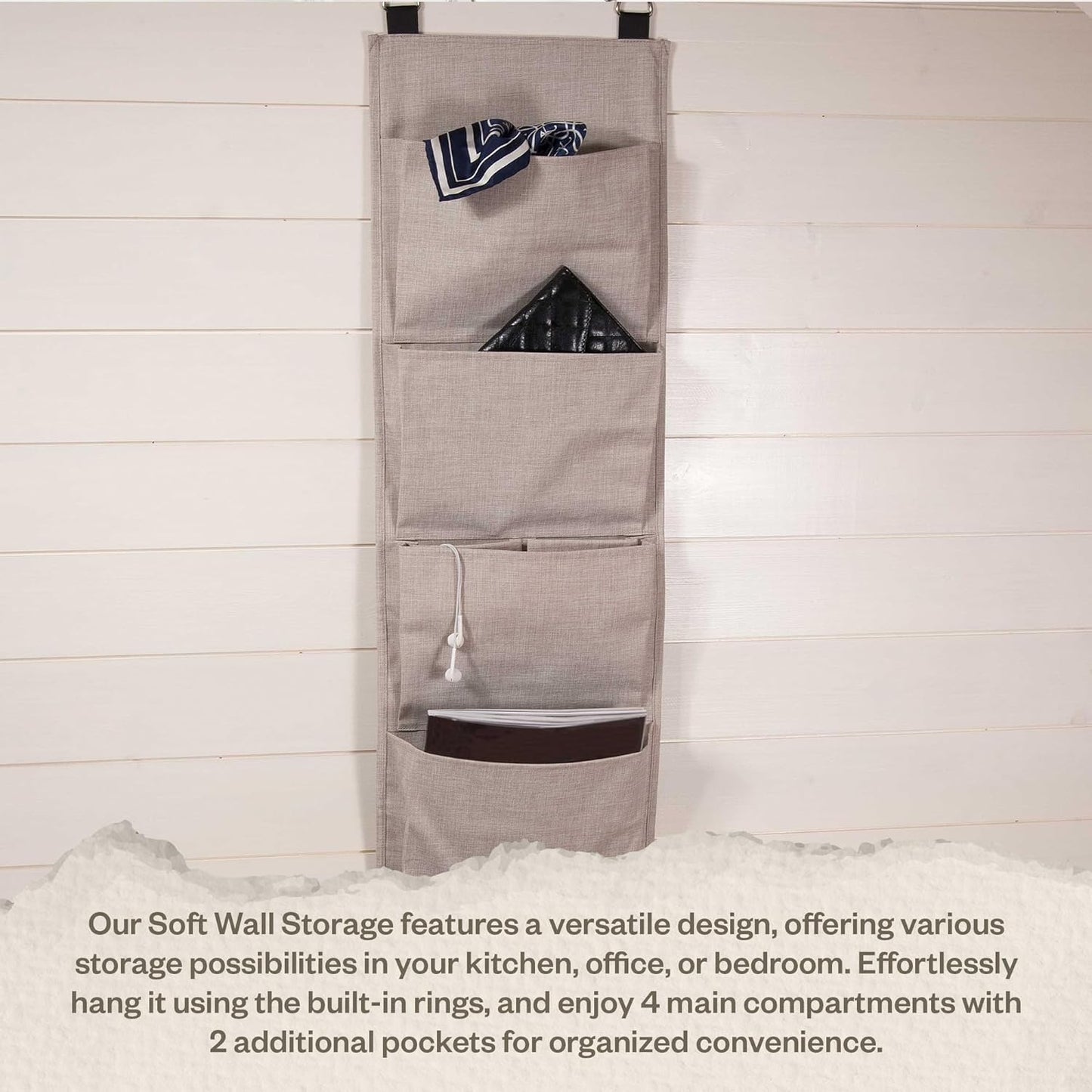 Bigso Soft Hanging Wall Storage Organizer | Back of Door Storage