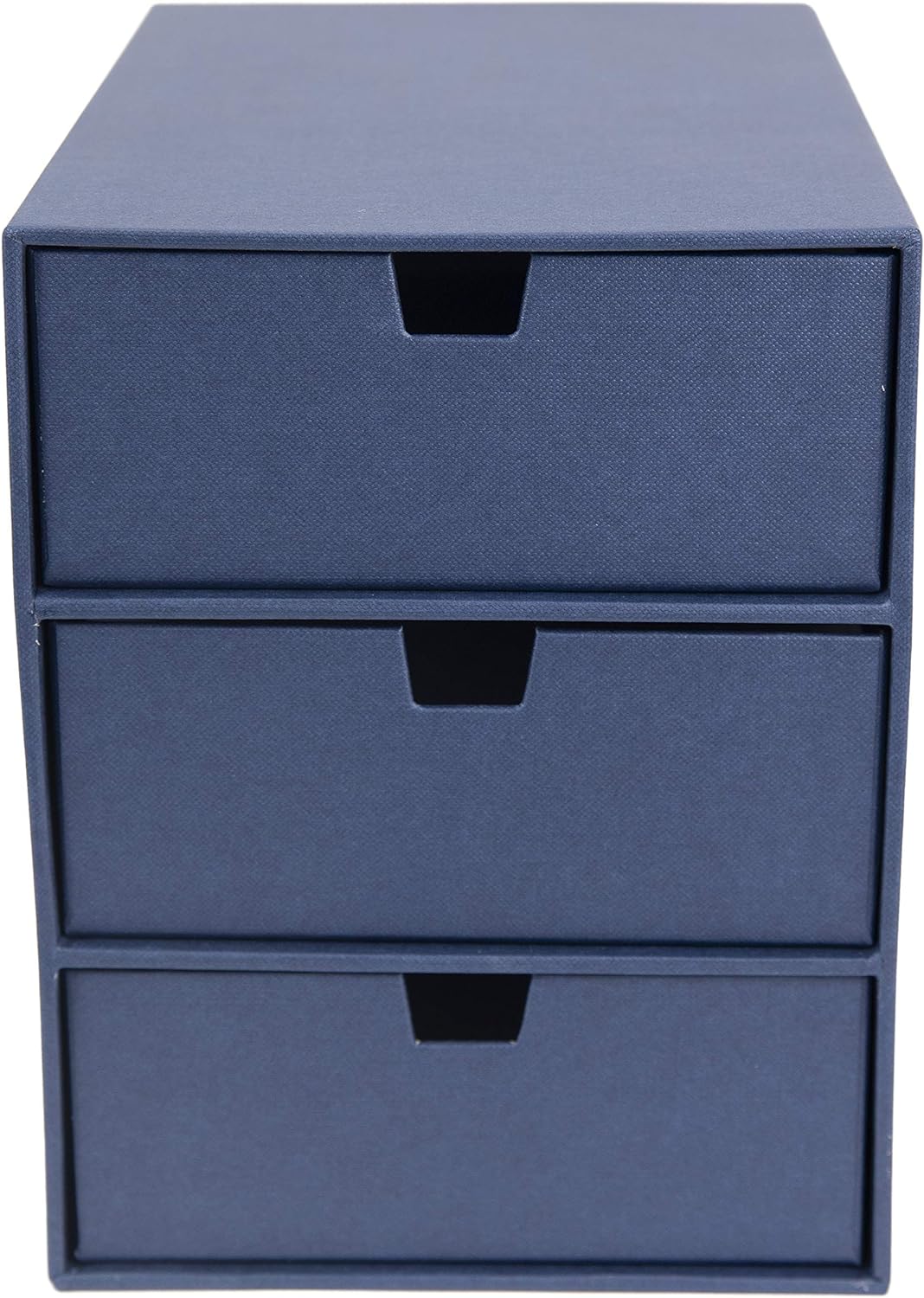 Bigso Ingrid 3-Drawer Canvas Fiberboard Desk Organizer, 8.1" x 6.3" x 9.9"