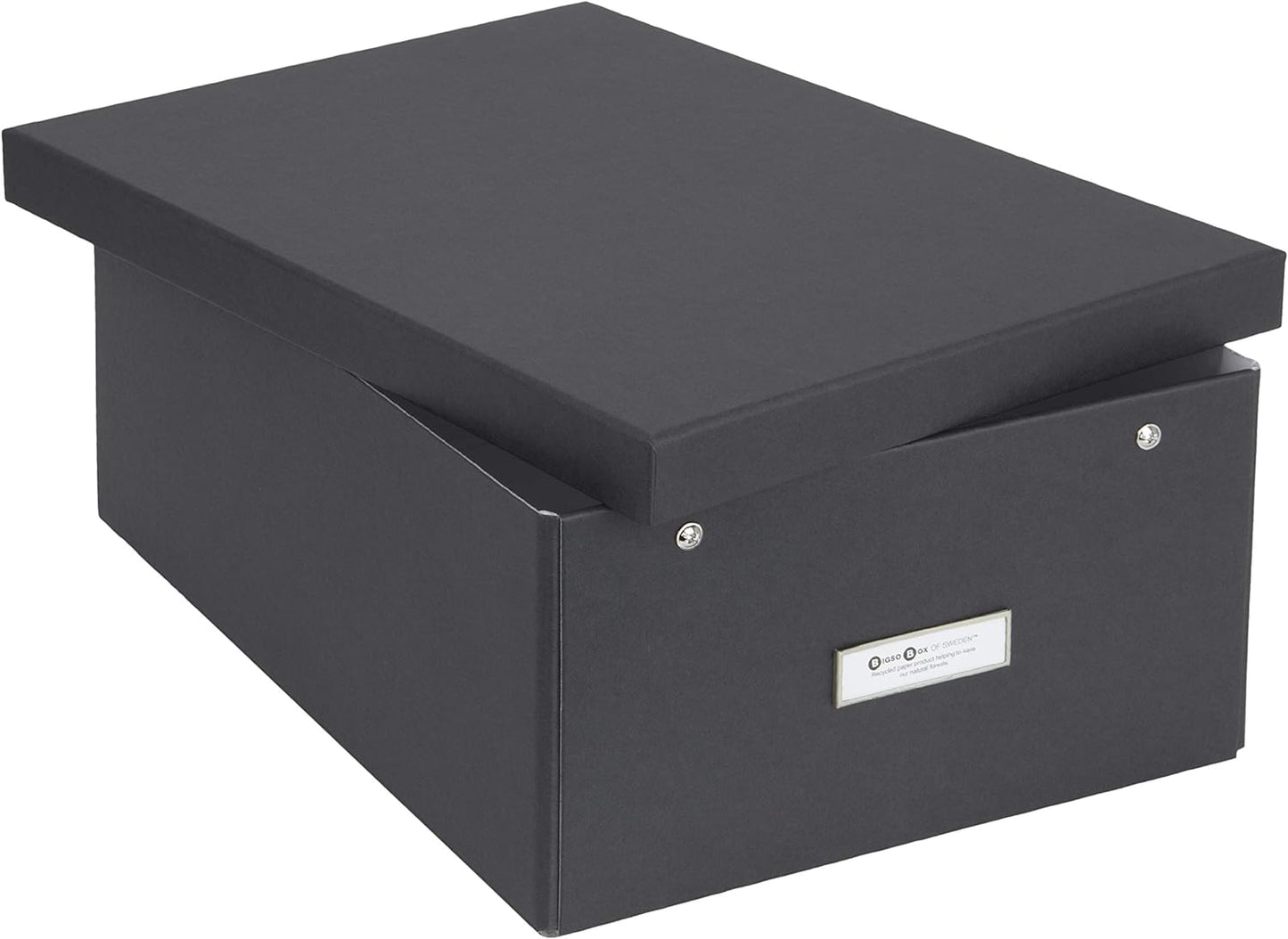 Bigso Karin Collapsible Photo Storage Box with Lid 8.9″ x 12.4″ x 5.4″
