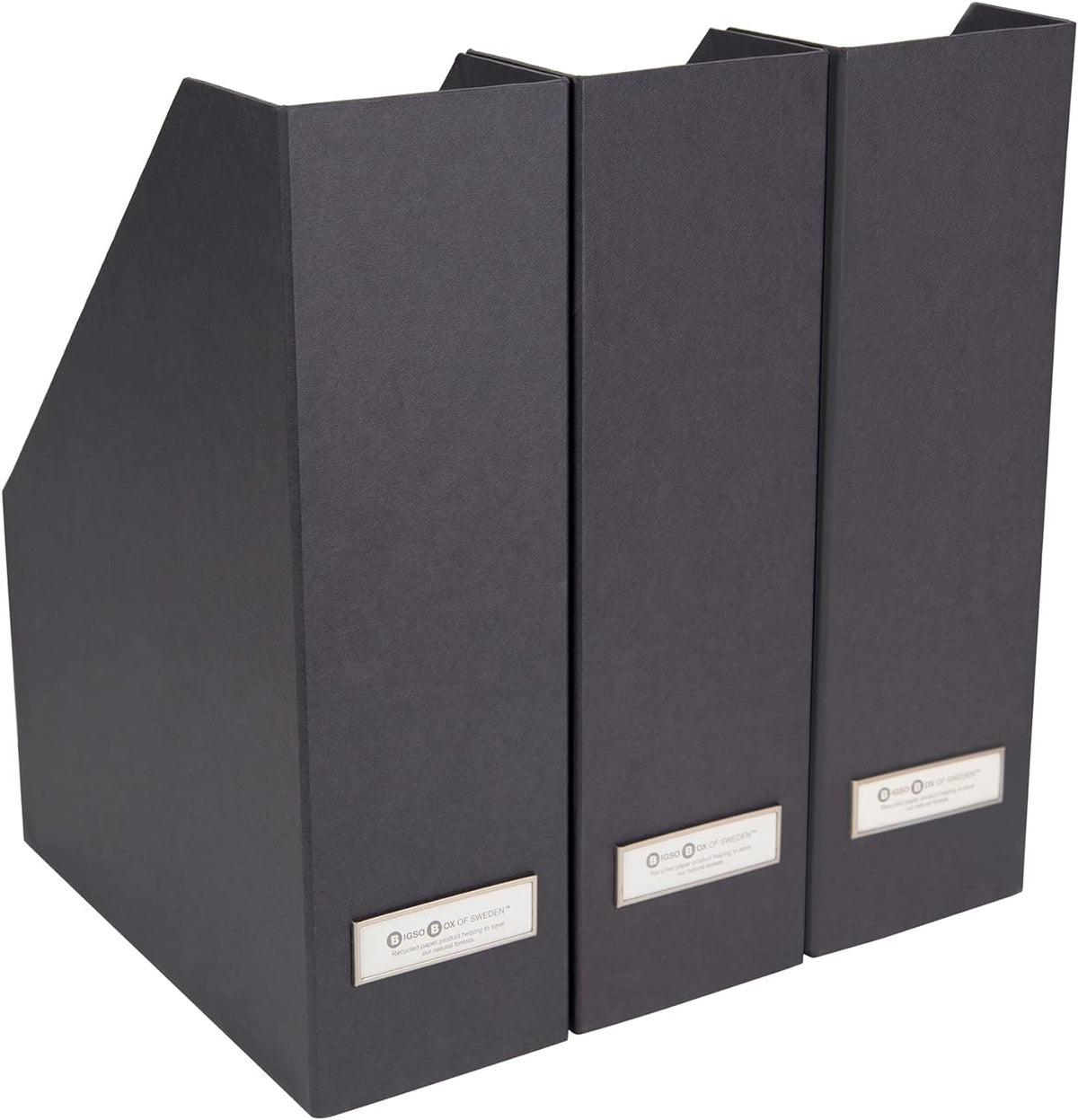 Magazine File Pack Bigso Viktoria Magazine Organizer 3-Pack | Stylish File Holder for Home ...
