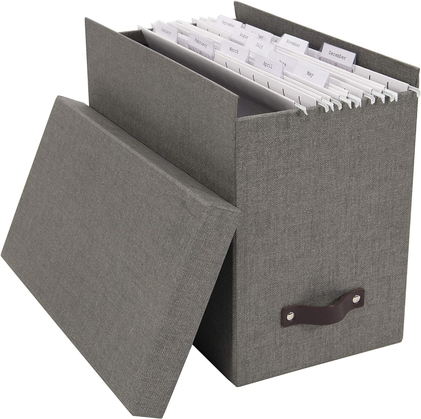 Bigso John Desktop File Box and Document Organizer for Important Paperwork 7.4’’ x 13’’ x 10.4’’