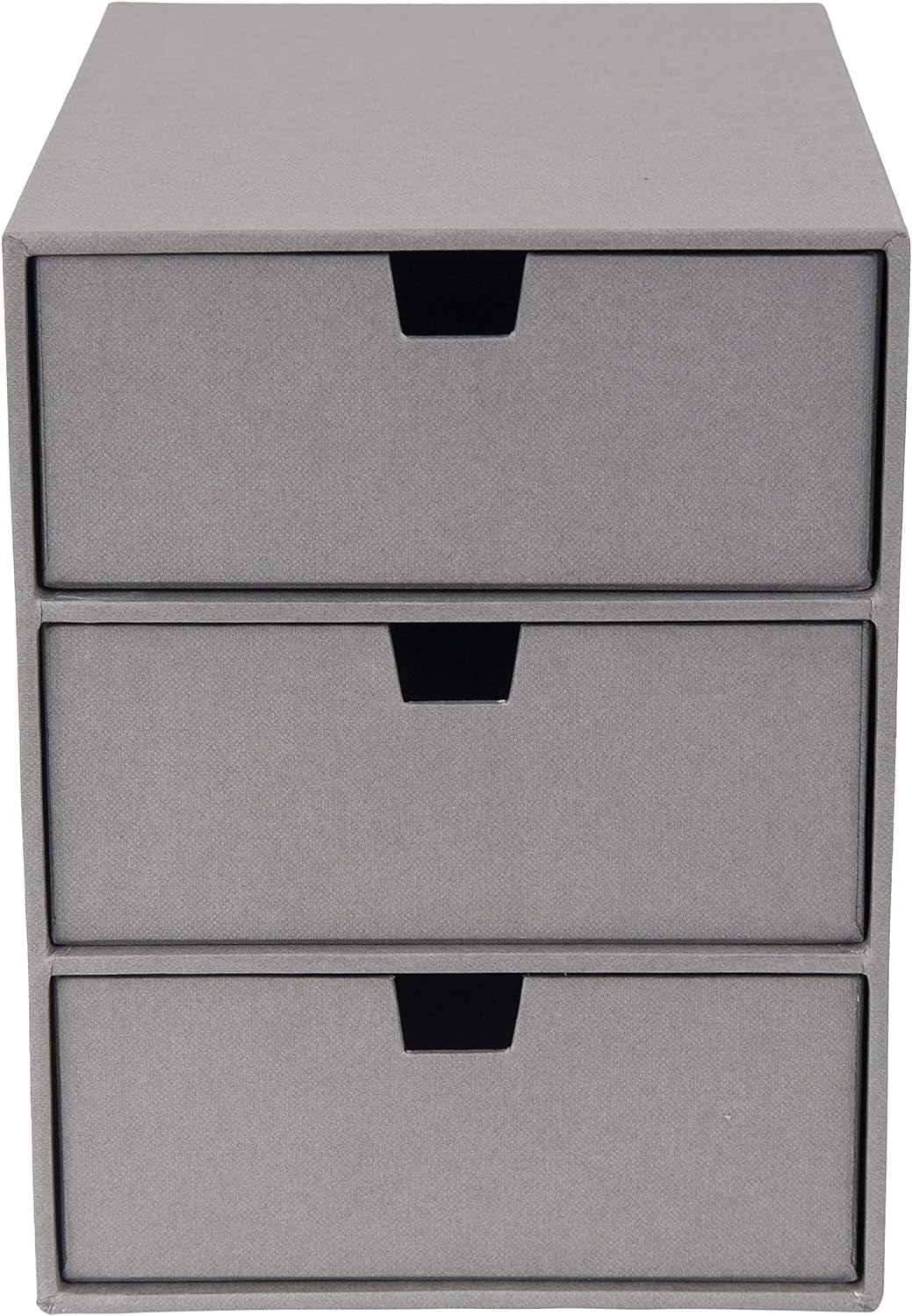 Bigso Ingrid 3-Drawer Canvas Fiberboard Desk Organizer, 8.1" x 6.3" x 9.9"