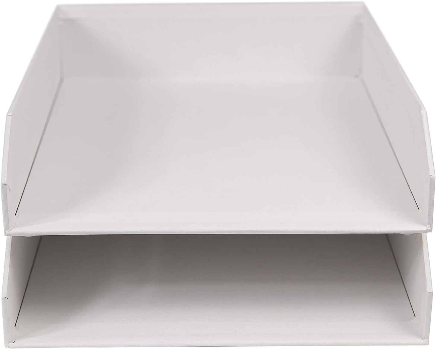 Bigso Hakan Fiberboard Two Tier Stackable Letter/Document Tray, 2.5" x 9" x 12.2"