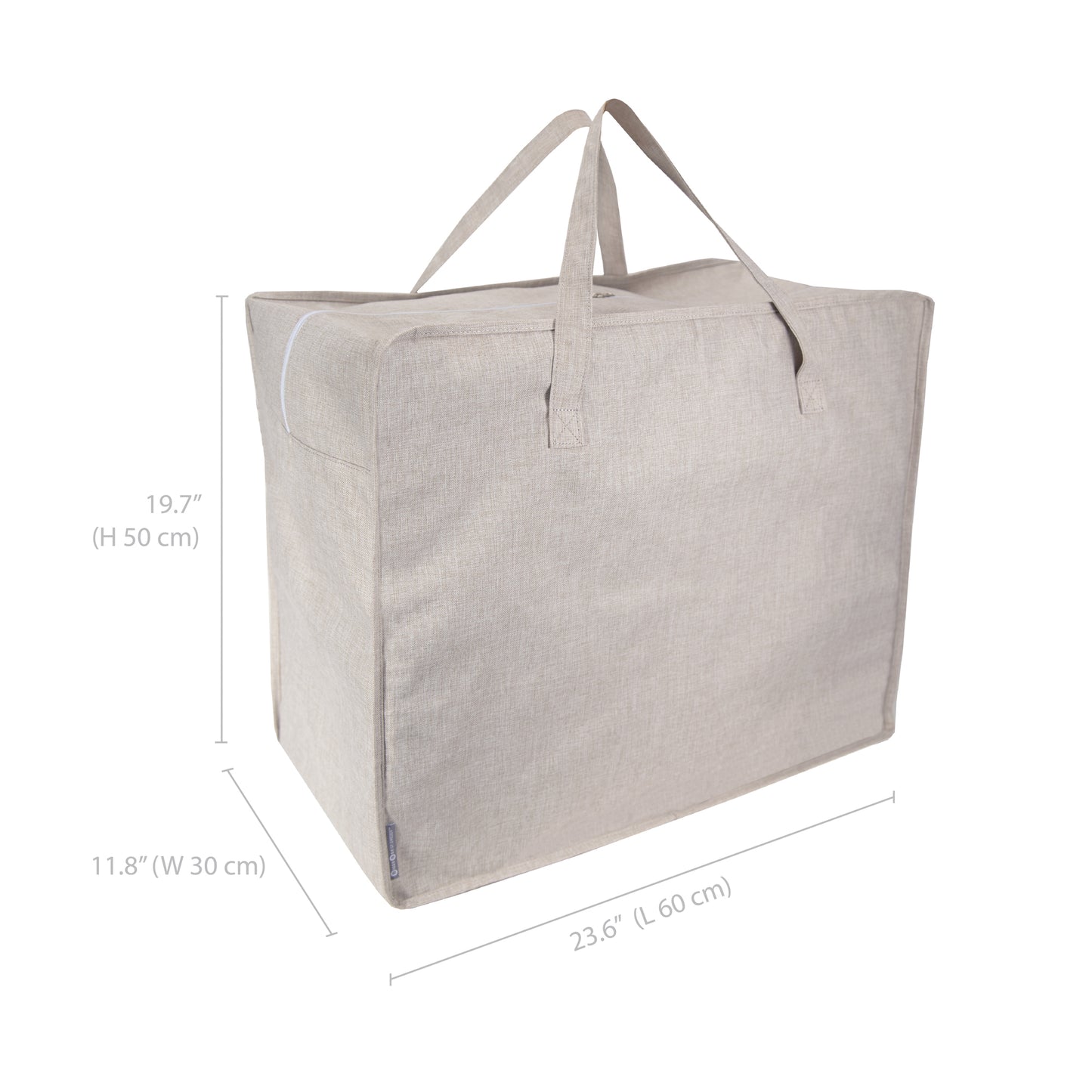 Bigso Soft Storage Bag XL | Blanket Storage Bags with Zipper | 23.6” x 11.8” x 19.7”