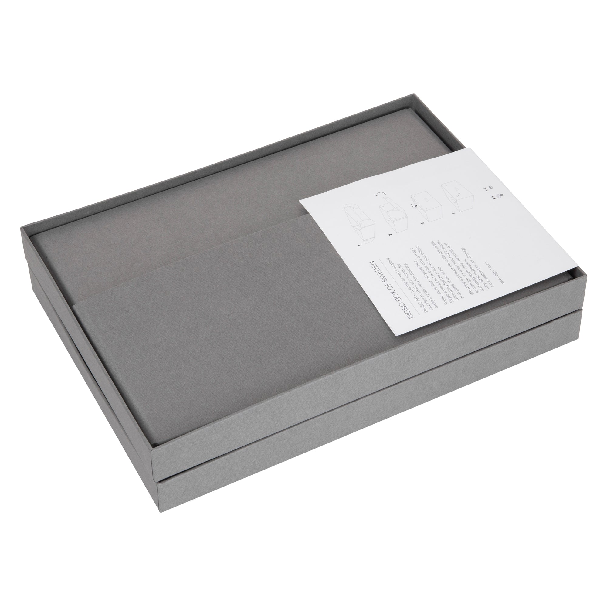 Bigso Karin Grey Collapsible Photo Storage Box 2 Pack