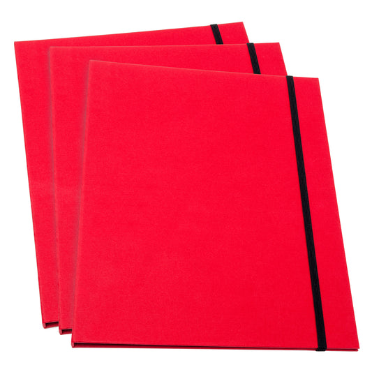 Bigso Paul Letter Size Folder with Elastic Closure | 3 Pack | 9.17″ x 12.48″ x 0.59″