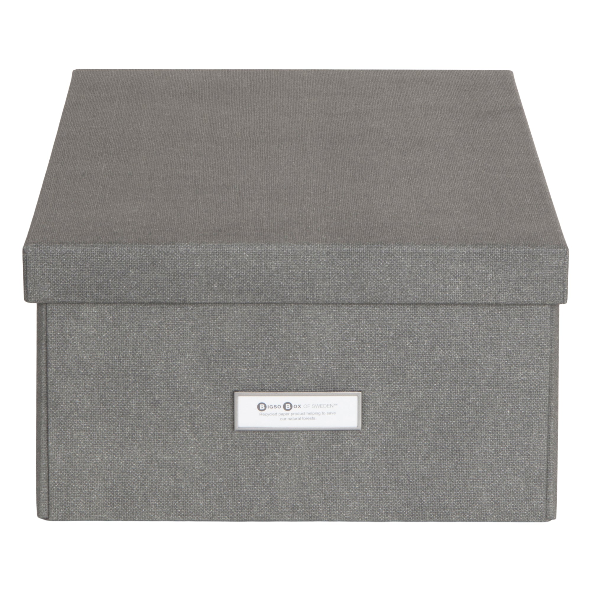 Bigso Katia KD Grey Collapsible Photo Storage Box 11.3"x15.4"x6.4"