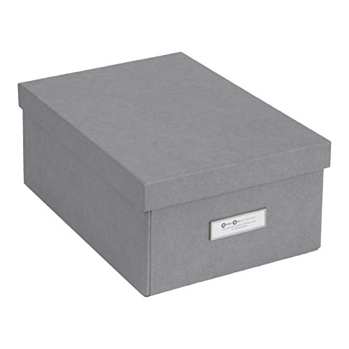 Bigso Karin Collapsible Photo Storage Box with Lid 8.9″ x 12.4″ x 5.4″