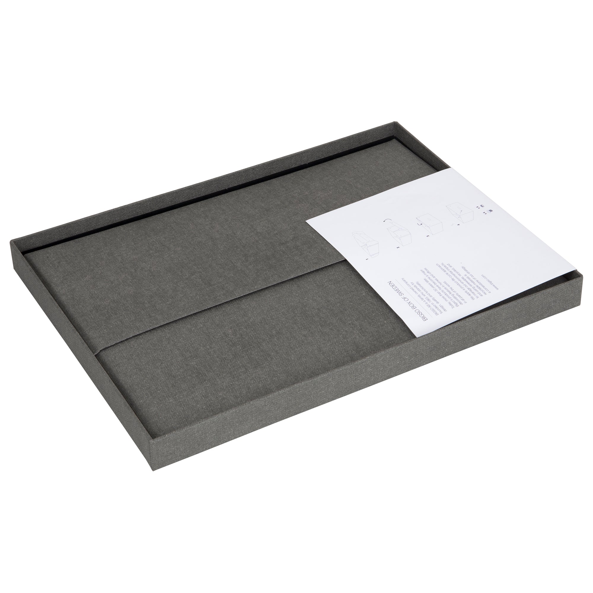 Bigso Katia KD Grey Collapsible Photo Storage Box 11.3"x15.4"x6.4"