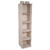 Bigso Soft Storage Hanging Closet Organizer for Closet Rods | 11.8” x 11.8” x 52.6”